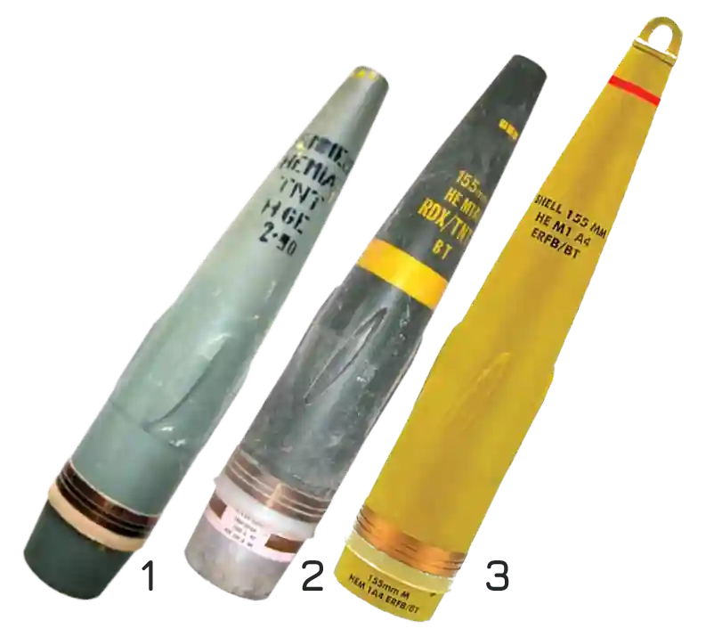 Projectile HE М1A1 ERFB BT (Boad Tail)