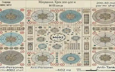 Artillery Mining Systems RAAM and ADAM. M718, M741, M692, M731 Shells