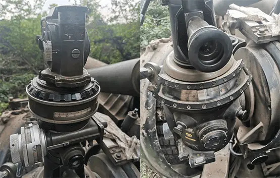 Orienting a 64-00 mils panoramic sight with the PAB-2M aiming circle